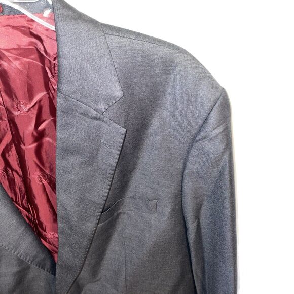 Ermenegildo Zegna Men’s Dress Blazer Size 49R Charcoal Gray Wool Business Formal - Picture 4 of 12